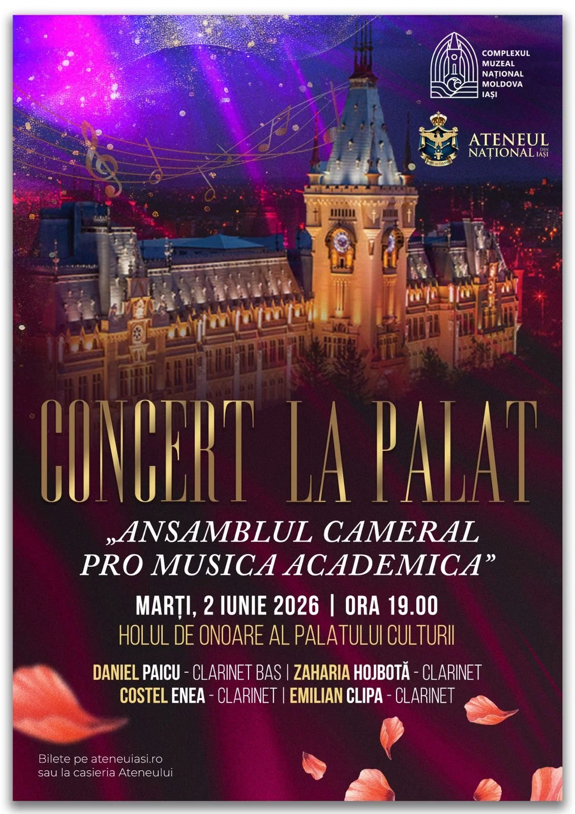 Concert la Palat susținut de Ansamblul Cameral Pro Musica Academica
