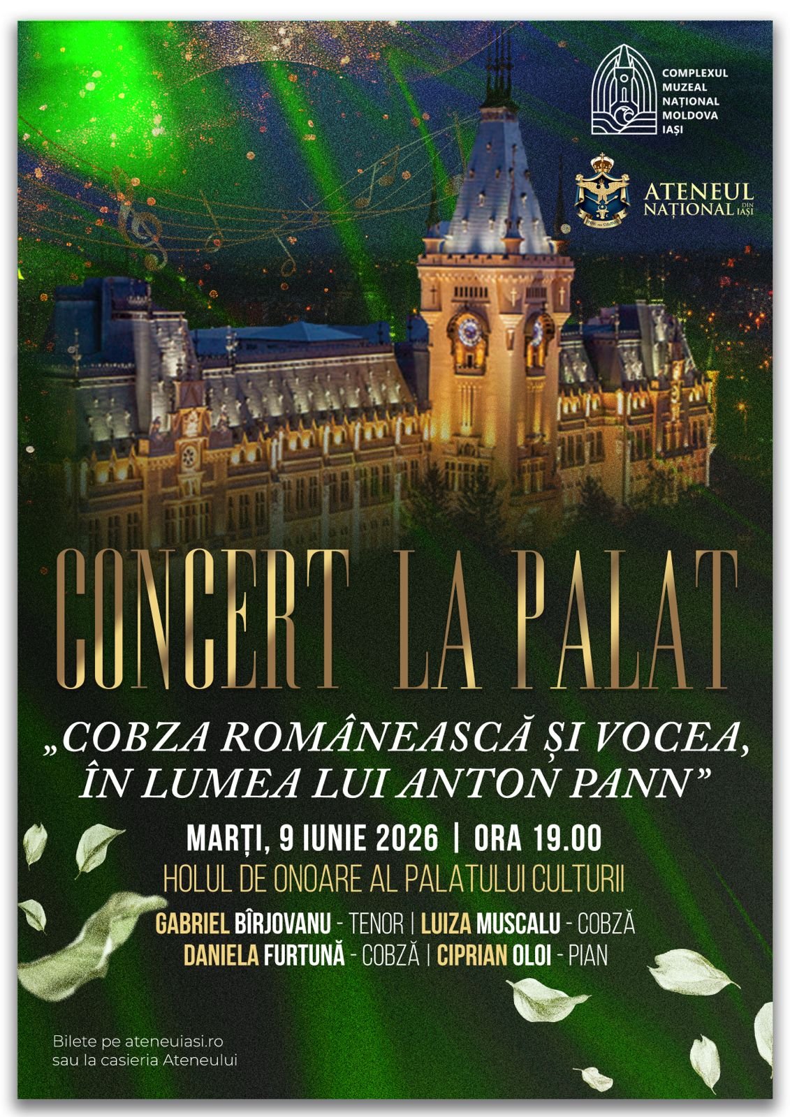 „Cobza românească și vocea în lumea lui Anton Pann” - Concert la Palat