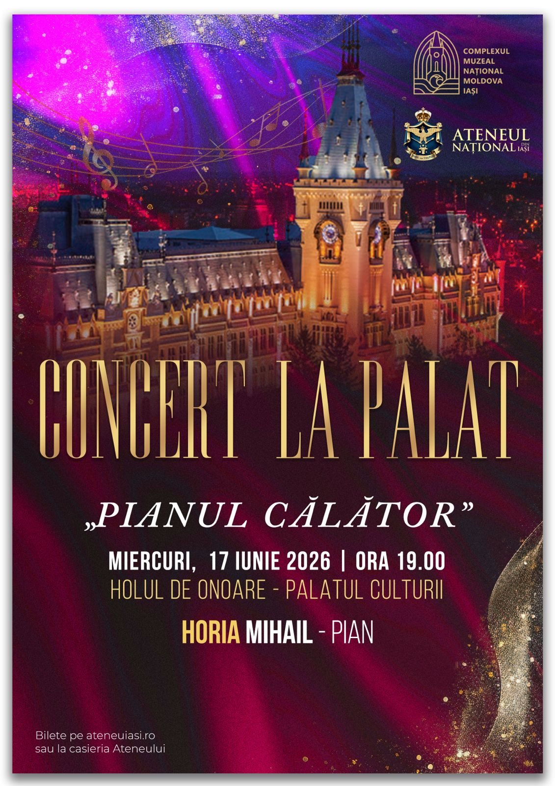 „Pianul călător” cu Horia Mihail - Concert la Palat