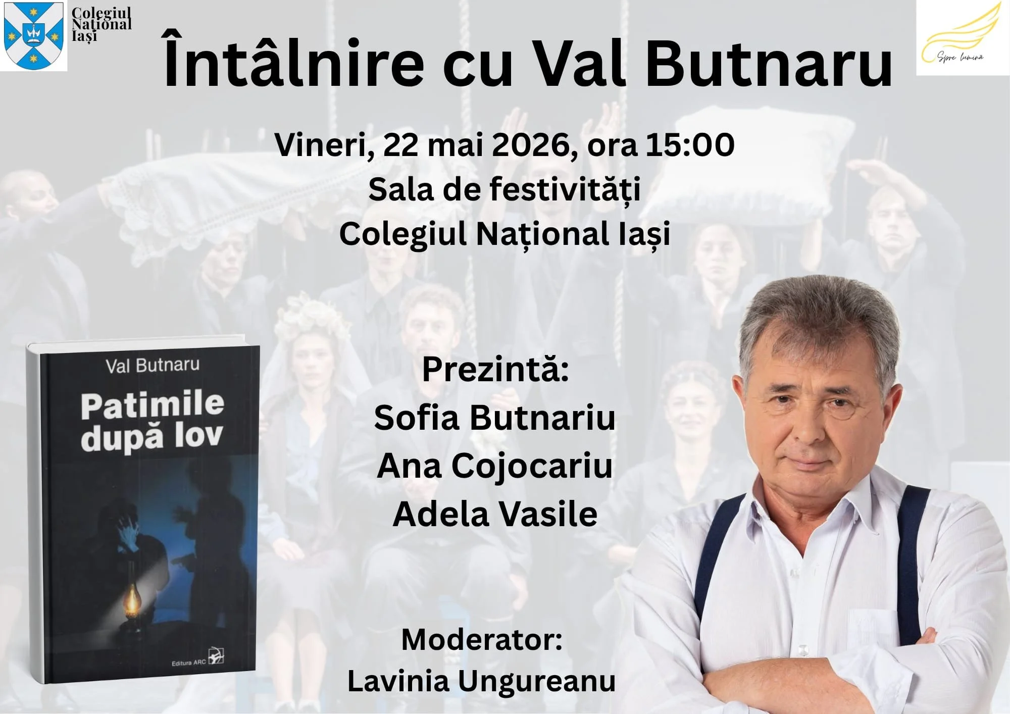 Întâlnire cu Val Butnaru la Colegiul Național Iași 