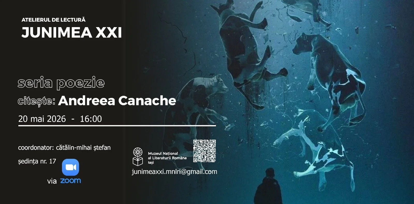 Andreea Canache citește poezie la Atelierul Junimea XXI 