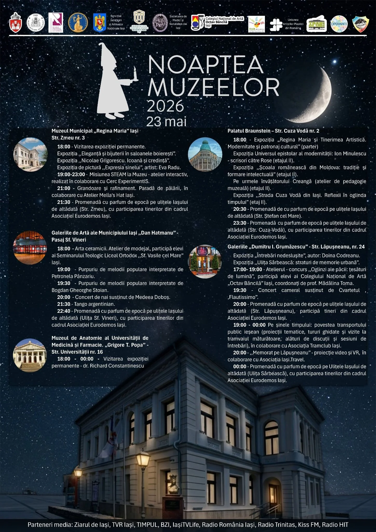 Program și evenimente propuse de Muzeul Municipal „Regina Maria” pentru Noaptea Muzeelor