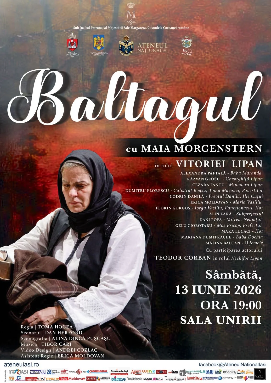 „Baltagul”, cu Maia Morgenstern, se joacă la Sala Unirii