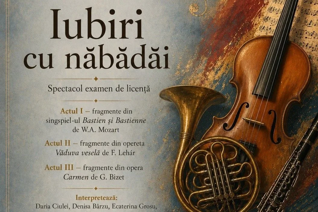 „Iubire cu năbădăi”, spectacol examen de licență la Casa Balș 
