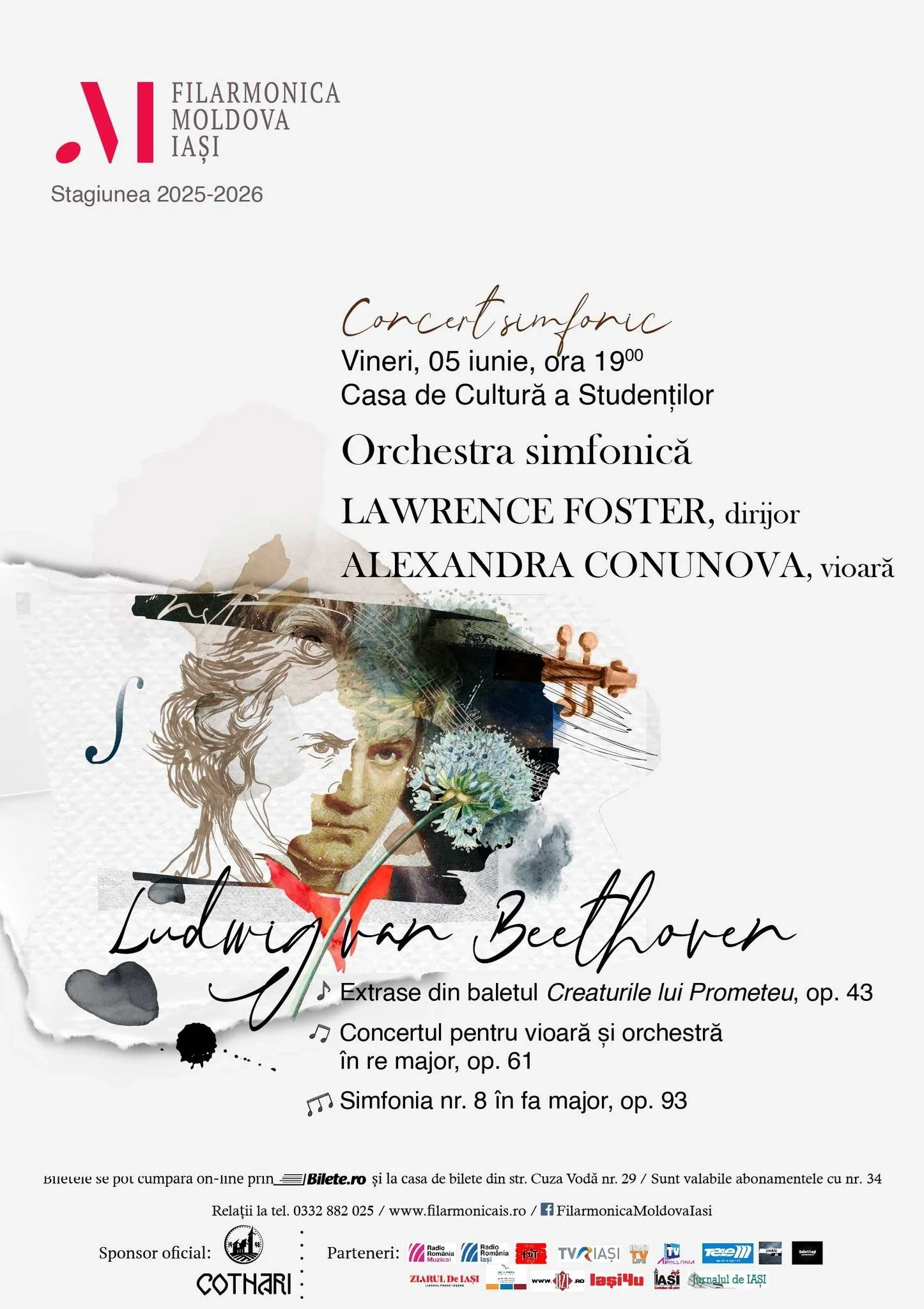 Concert simfonic, vineri, 5 iunie, la Casa de Cultură a Studenților