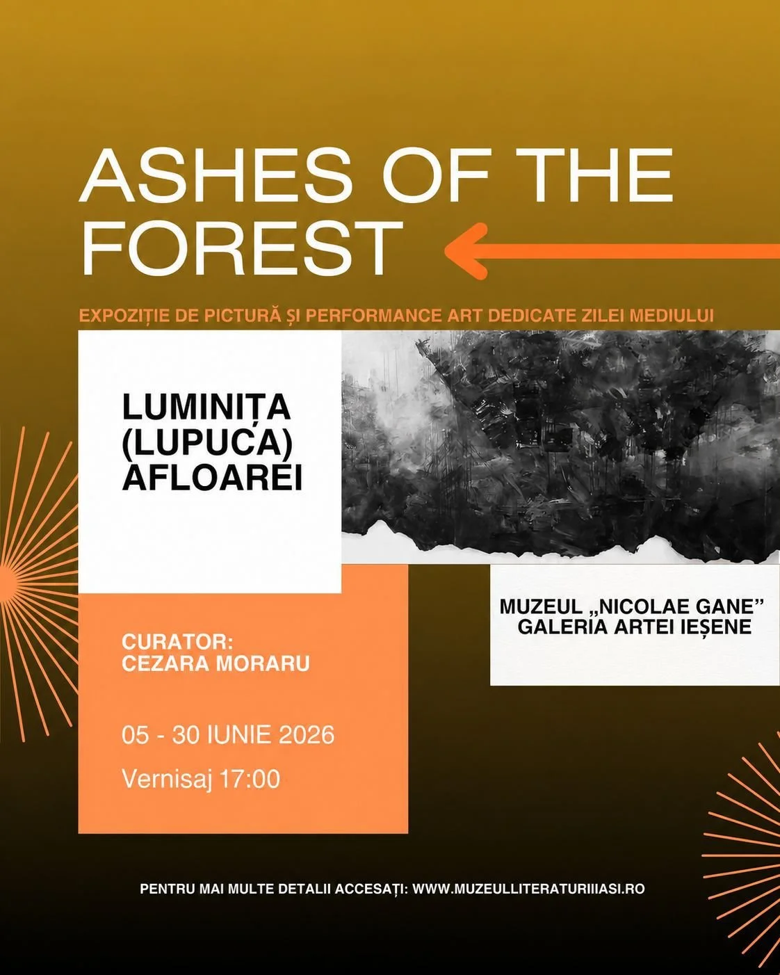 „Ashes of the Forest”, expoziție la Muzeul „Nicolae Gane”