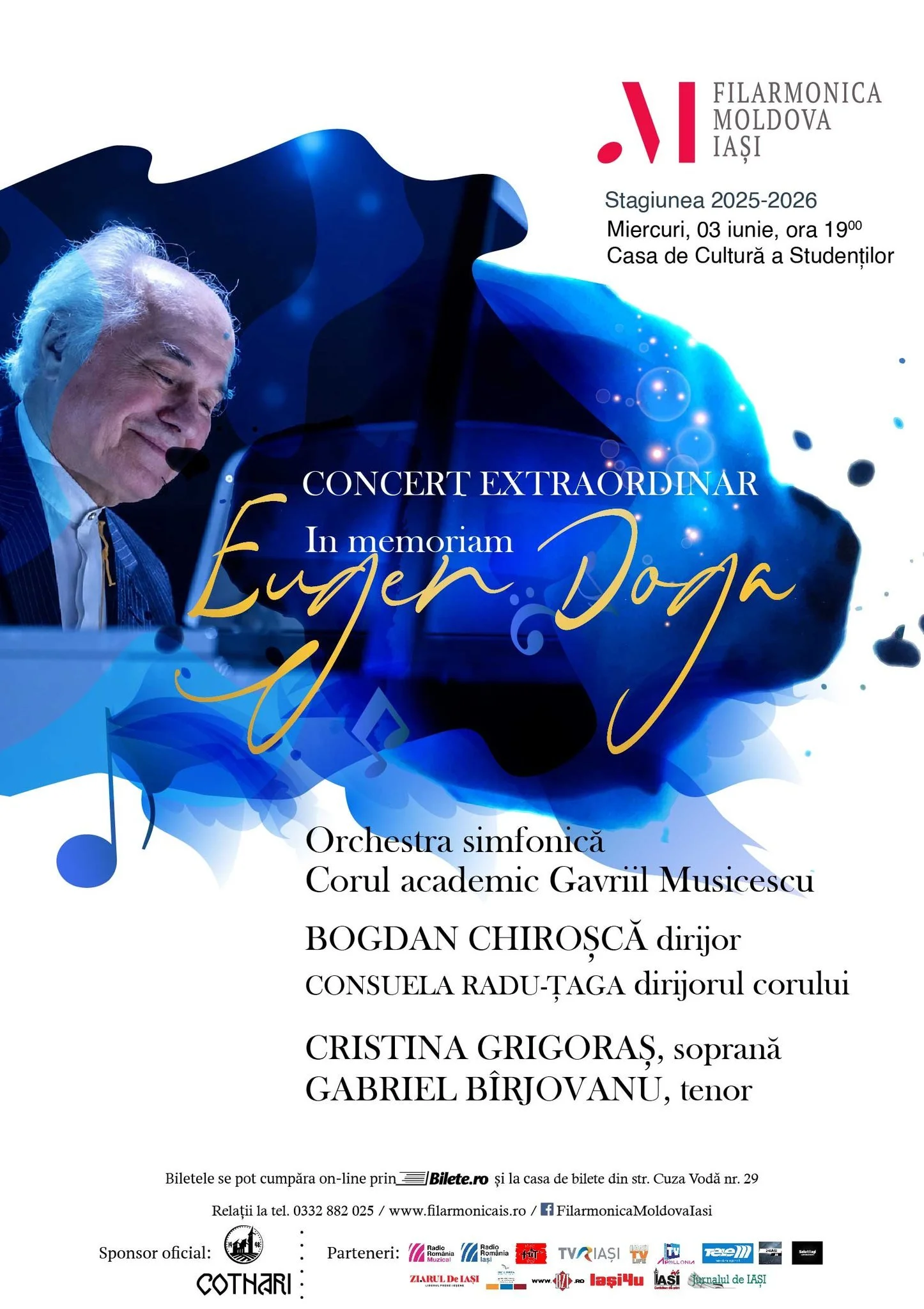 Concert extraordinar: „În memoriam Eugen Doga”