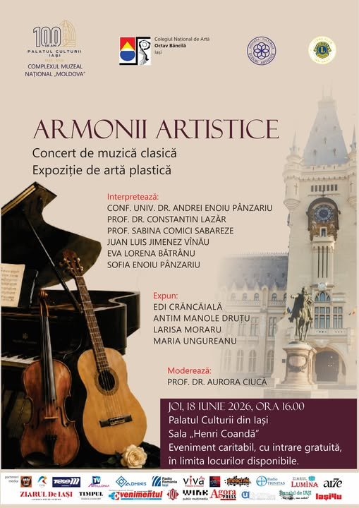 „Armonii artistice”, muzică clasică și expoziție la Palatul Culturii