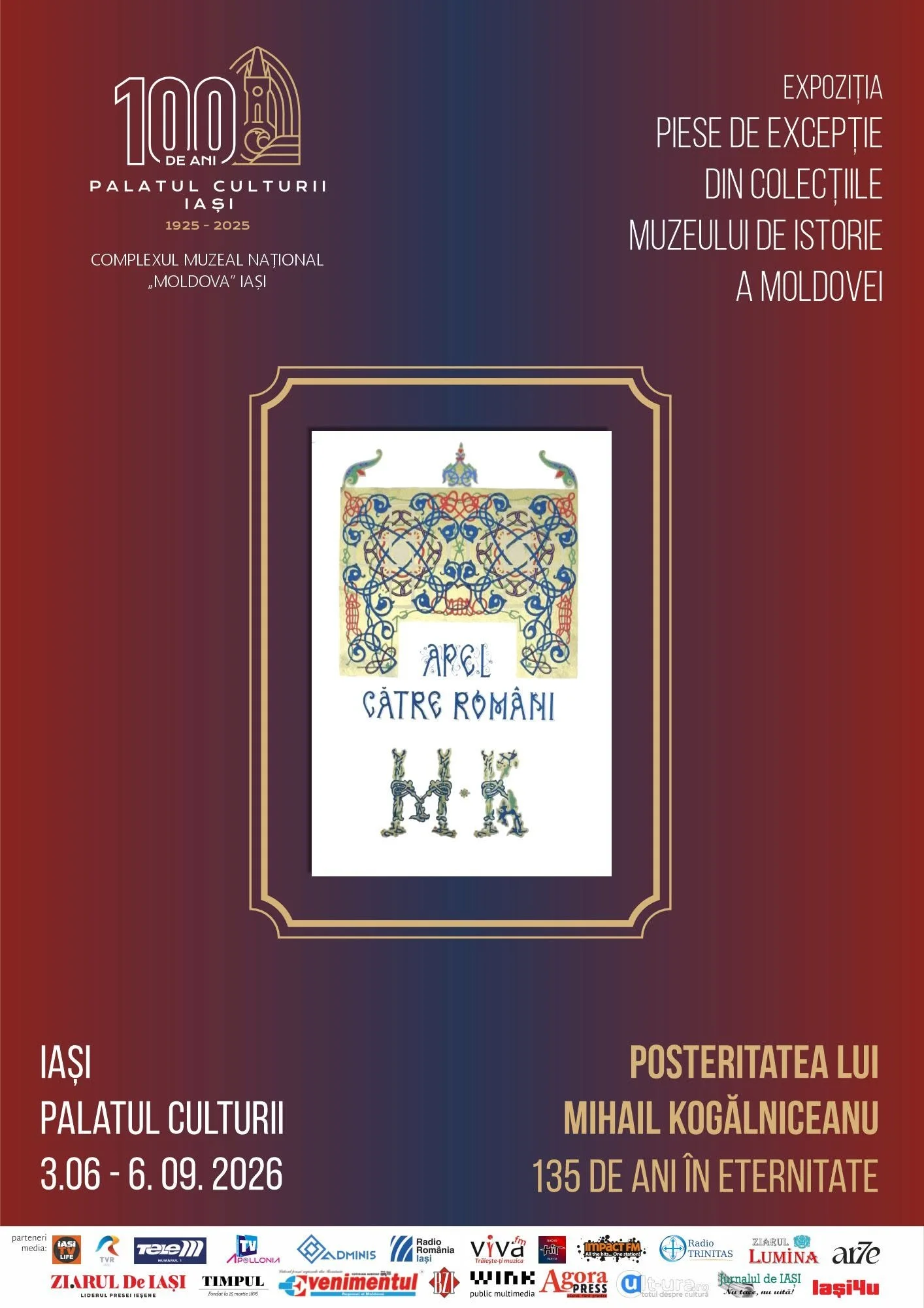 „Posteritatea lui Mihail Kogălniceanu - 135 de ani în eternitate” - micro-expoziție la Palatul Culturii