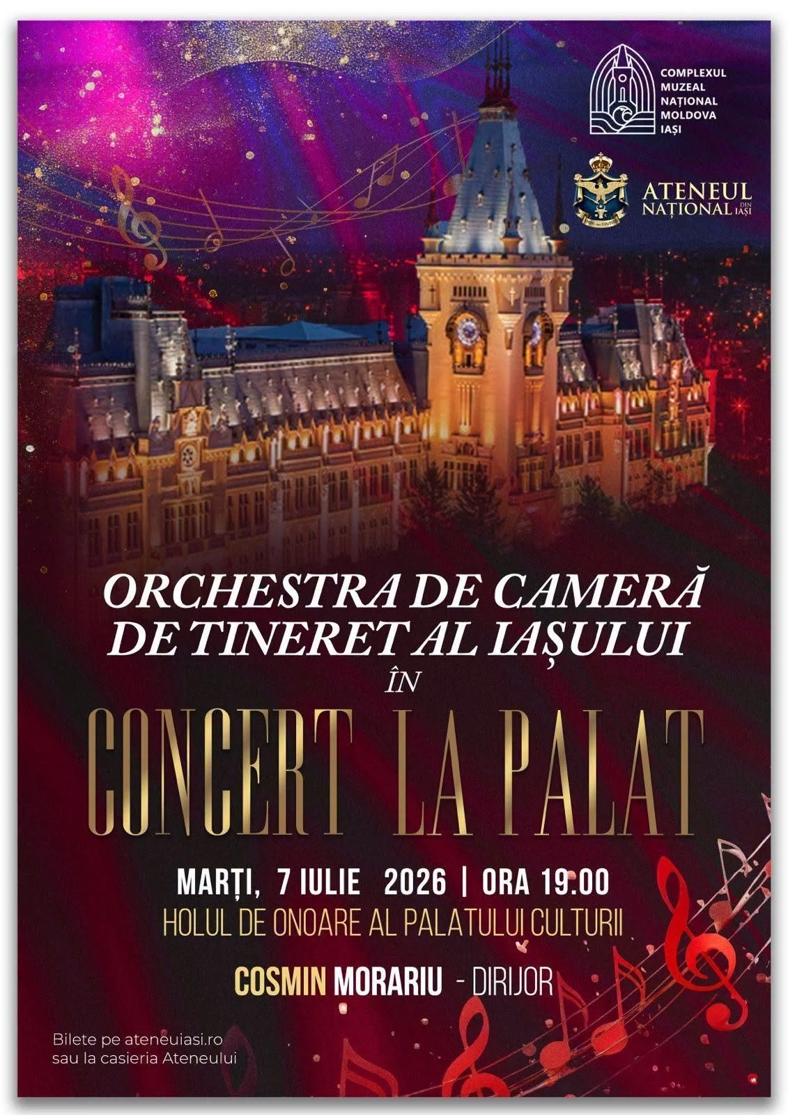 Concert la Palat cu Orchestra de Cameră de Tineret a Iașului