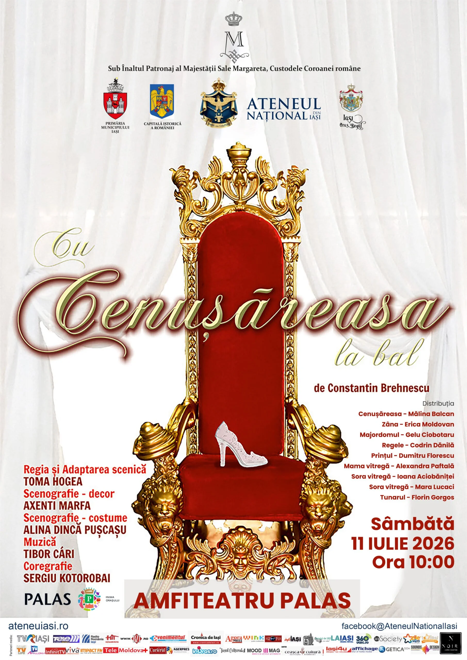 „Cenușăreasa”, spectacol pentru copii la Amfiteatrul Palas