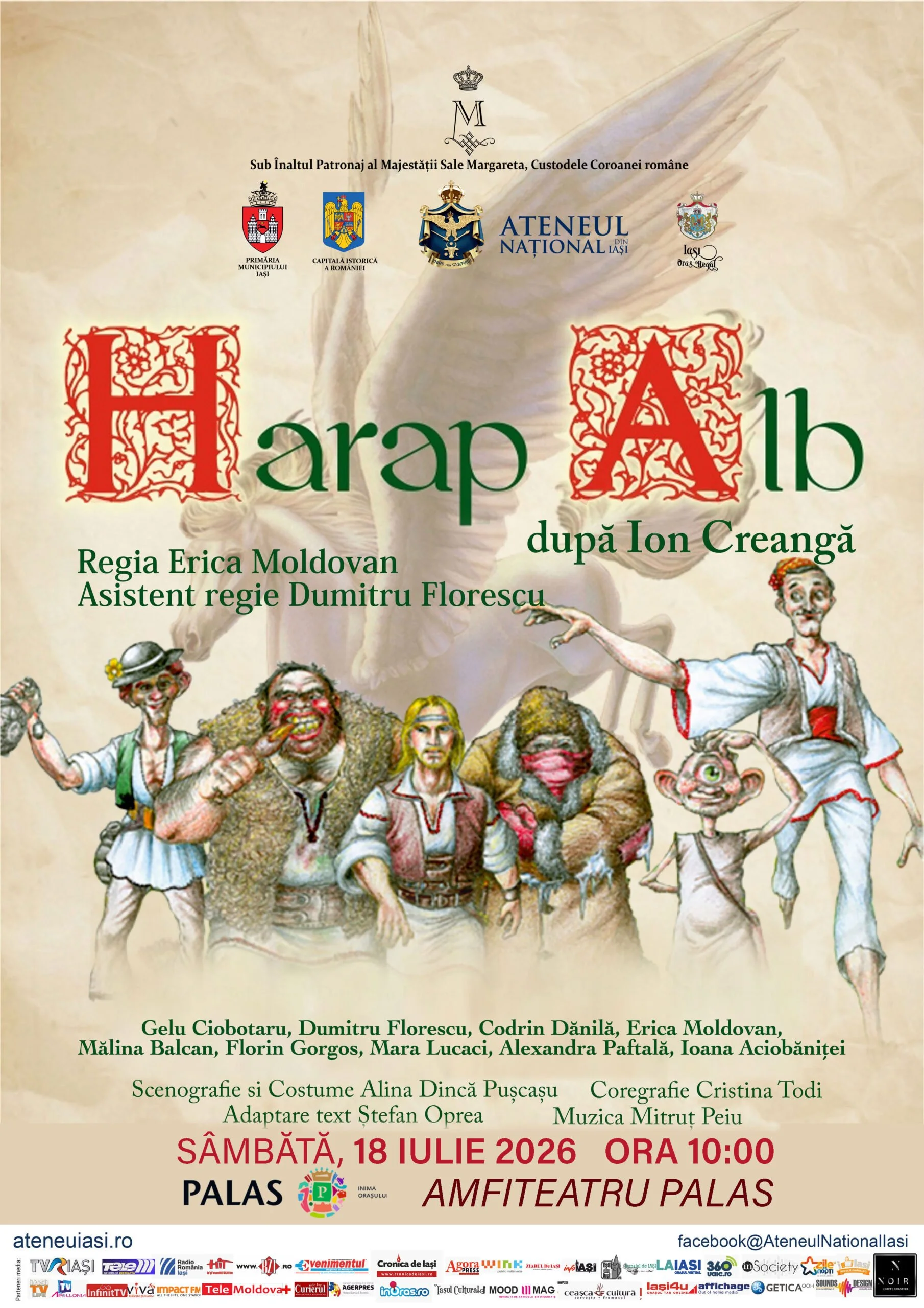 „Harap Alb”, spectacol pentru copii la Amfiteatrul Palas