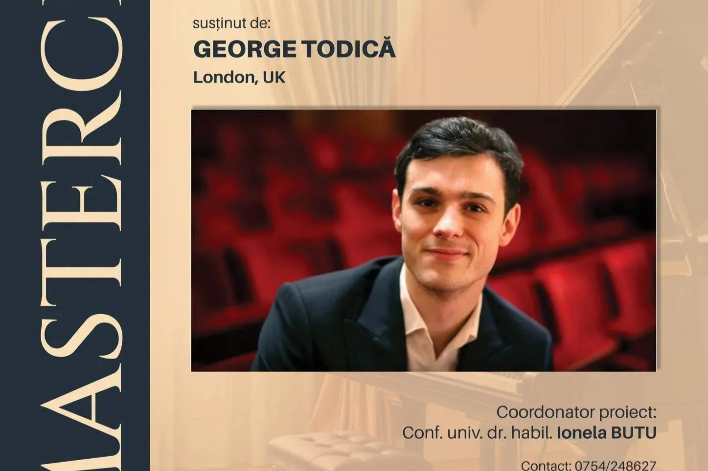 Masterclass de pian cu George Todică la UNAGE