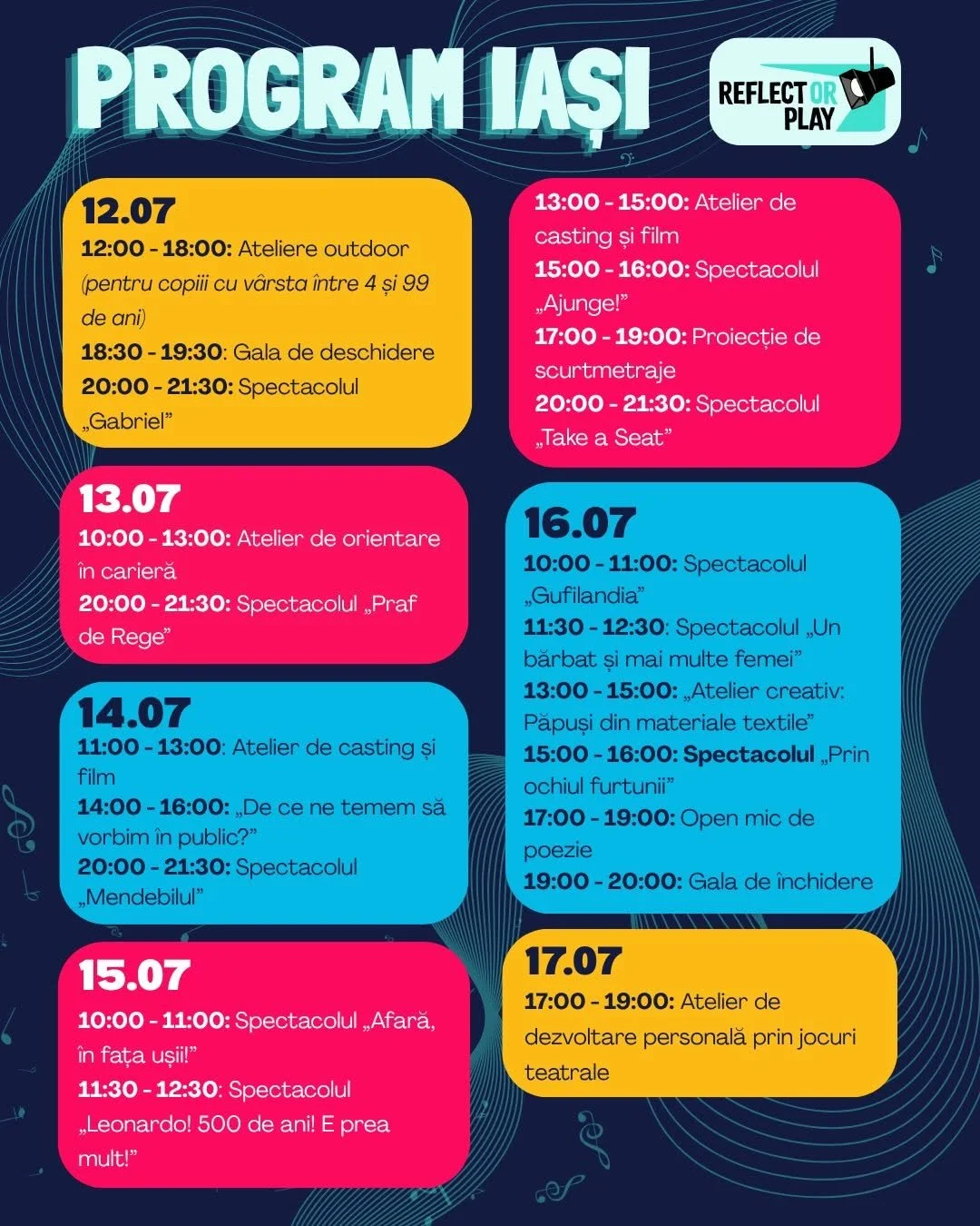 ReflectOr Play, Festivalul Național de Teatru Tânăr, ediția I, între 12-17 iulie, la Iași!