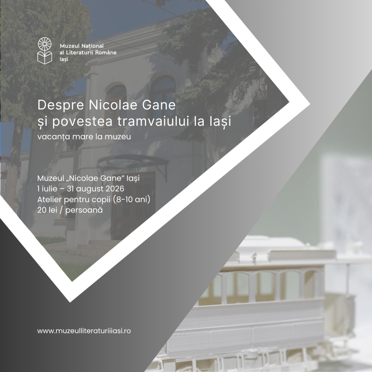 Vacanța mare la muzeu: Atelier despre Nicolae Gane și povestea tramvaiului la Iași
