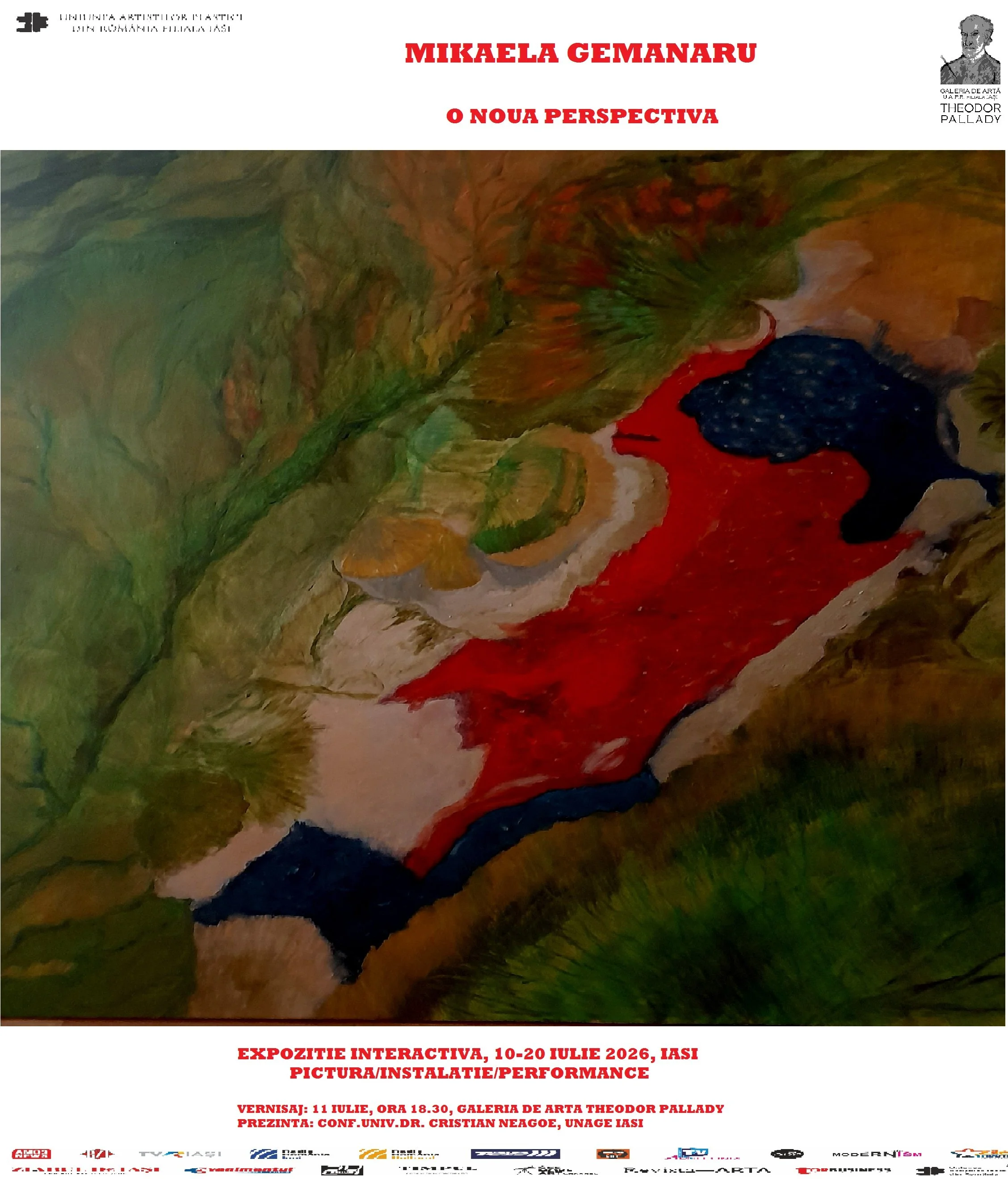 „O nouă perspectivă”, expoziție interactivă de pictură, instalație și performance semnată de Mikaela Gemanaru