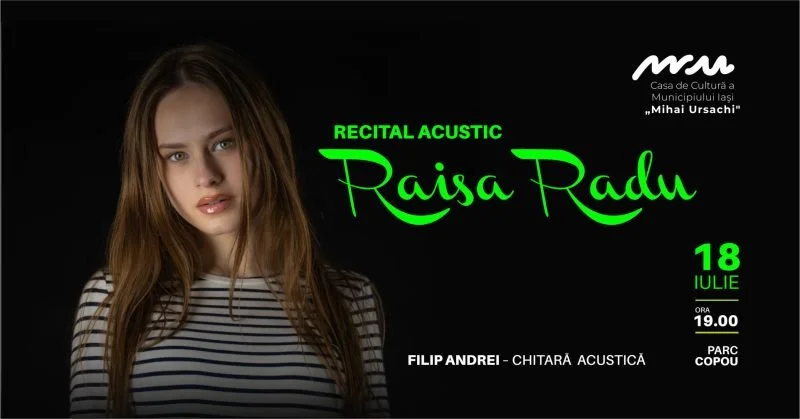 Recital acustic cu Raisa Radu în Parcul Copou