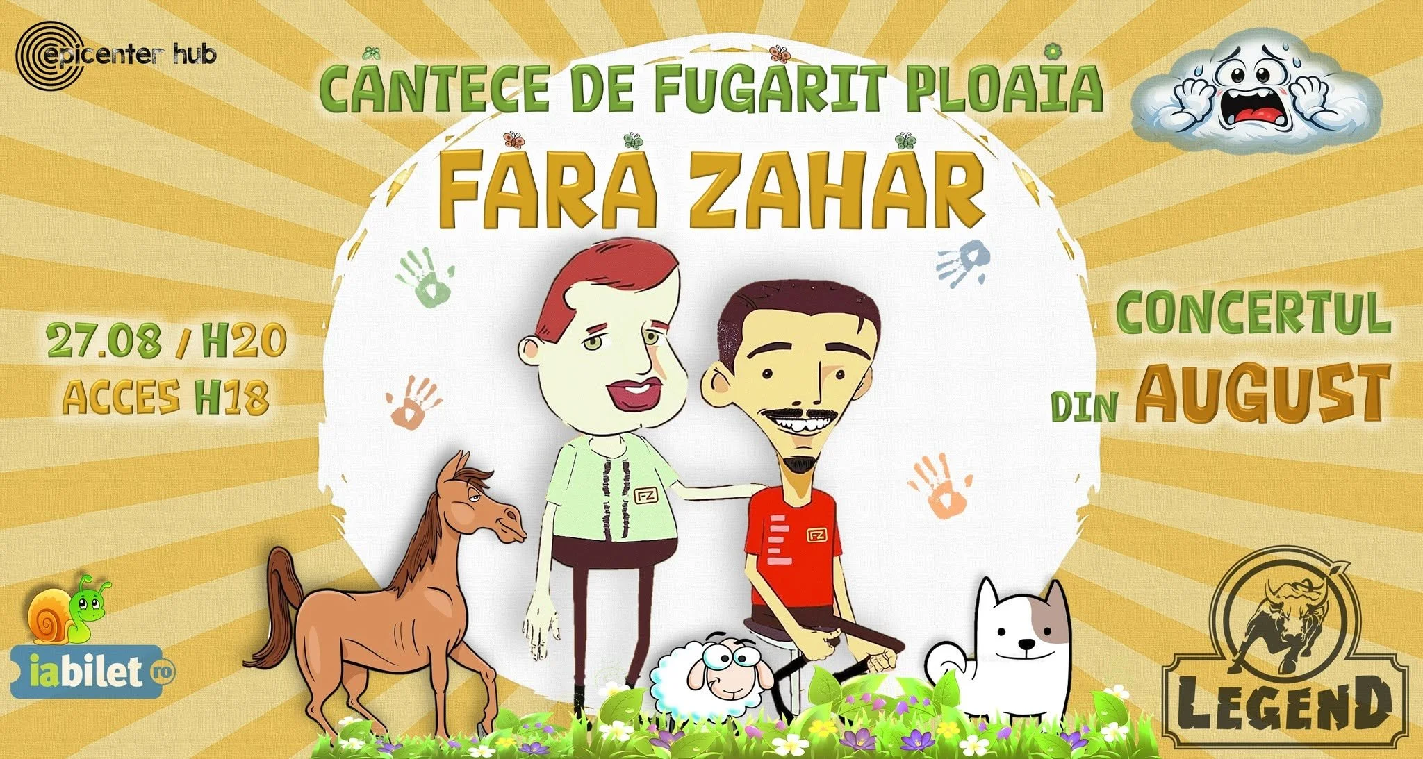 Fără Zahăr în concert la Legend Pub, în 27 august