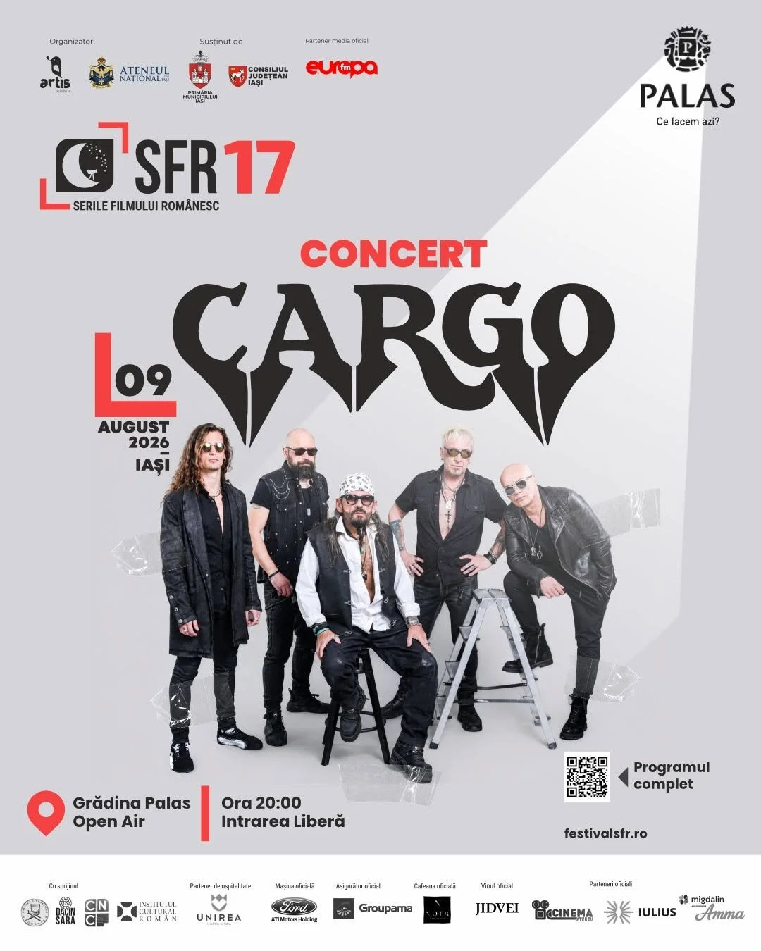 Concert Cargo, în Grădina Palas, la Serile Filmului Românesc
