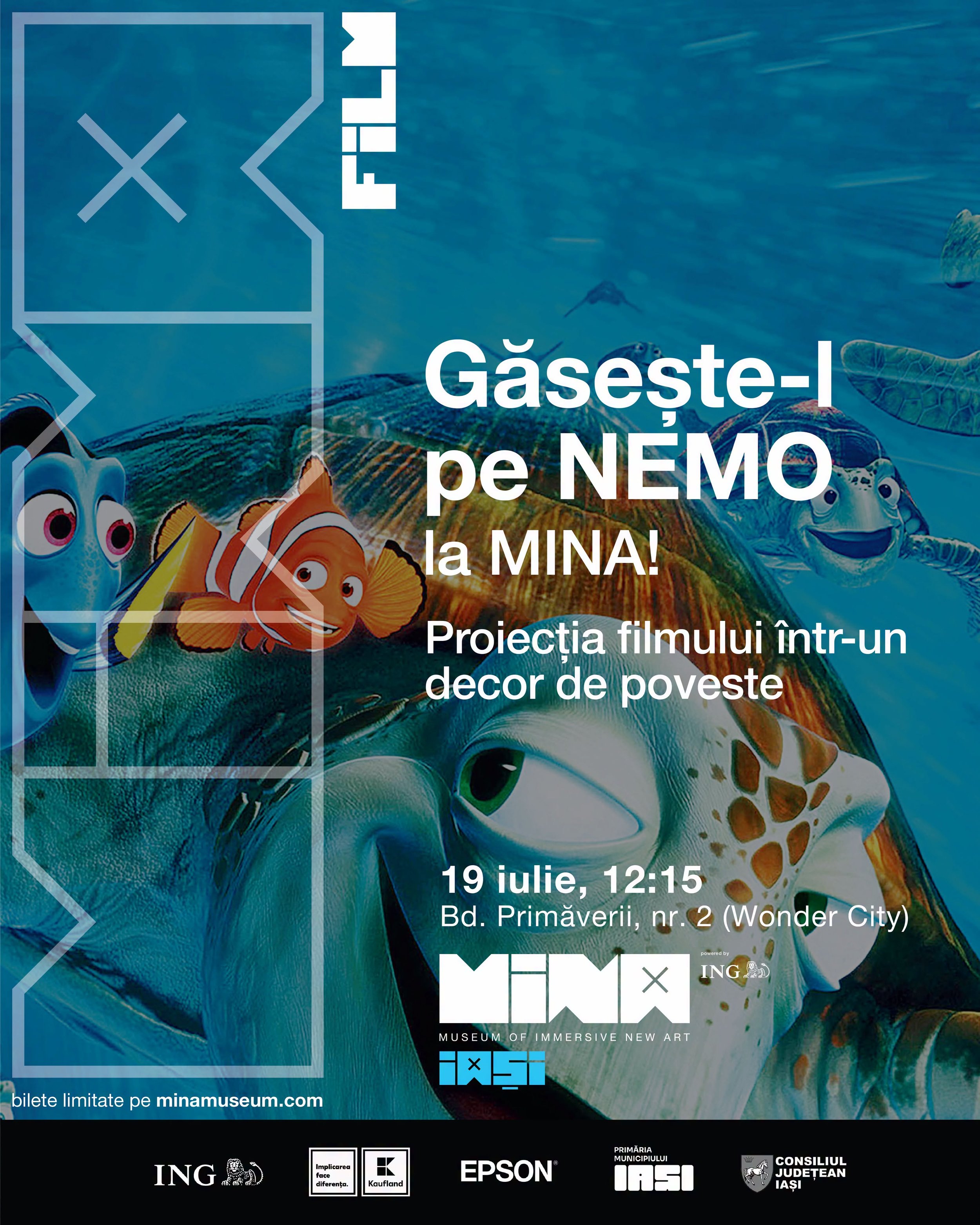 „Finding Nemo”, proiecție de film la MINA Iași