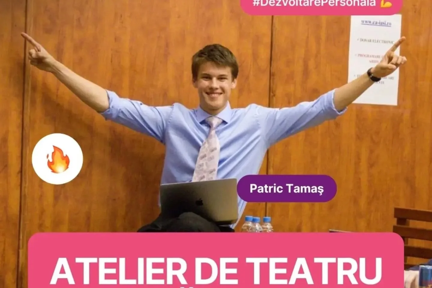 Atelier de teatru de vară cu Patric Tamaș la ZborHub Iași