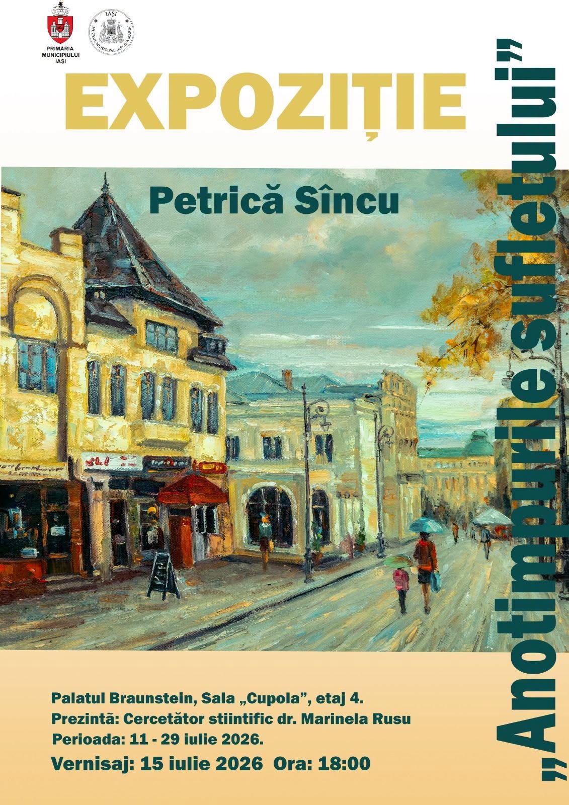 „Anotimpurile sufletului”, o expoziție de Petrică Sîncu la Palatul Braunstein