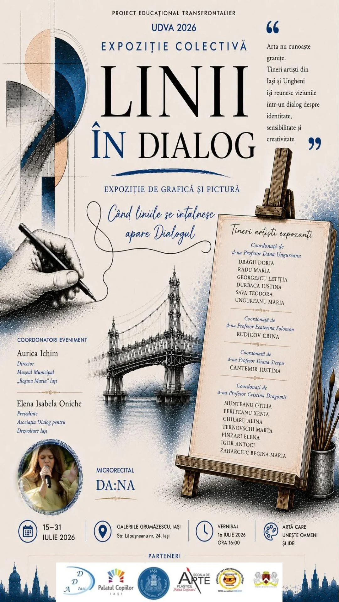 „Linii în dialog”, expoziție colectivă de grafică și pictură