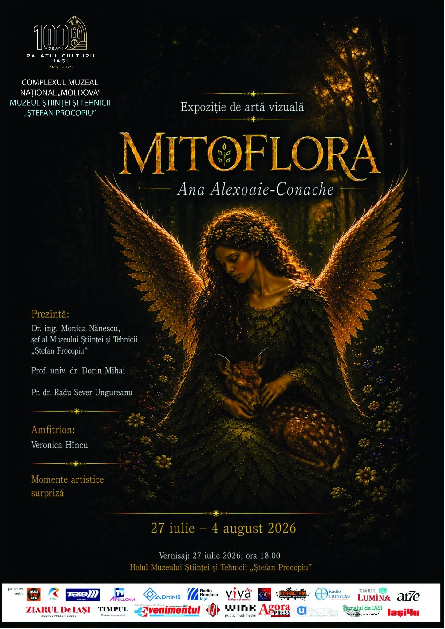 „Mitoflora”, o expoziție de Ana Alexoaie-Conache la Palatul Culturii