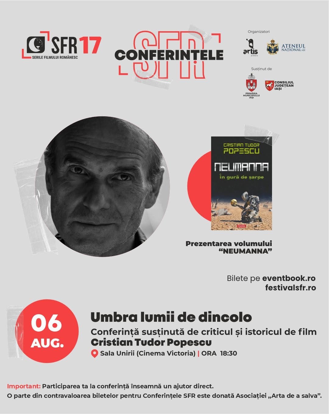„Umbra lumii de dincolo” - Cristian Tudor Popescu vine la conferințele SFR