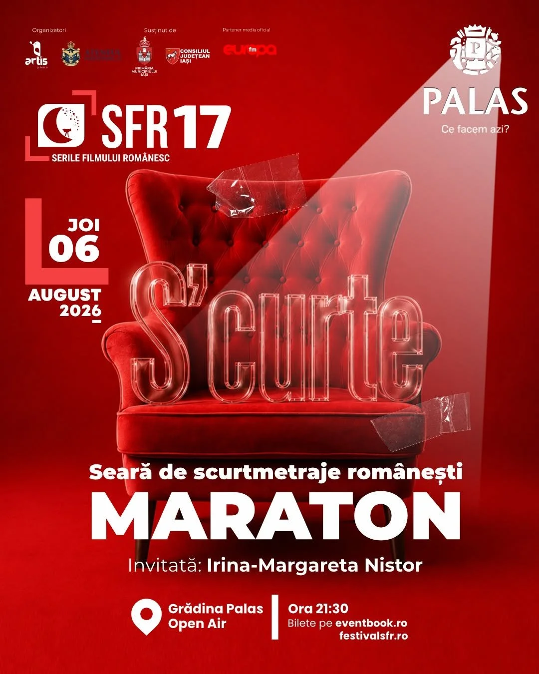 Seară de scurtmetraje românești în Grădina Palas