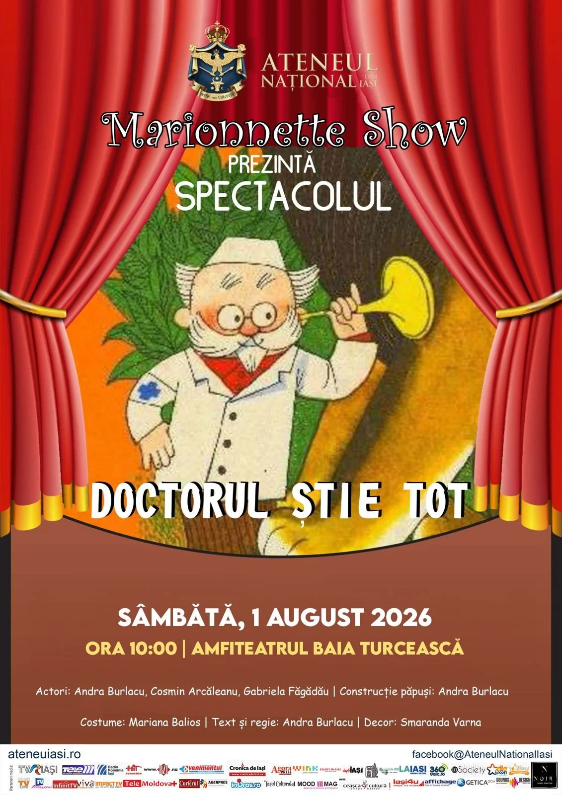 Marionnette Show prezintă „Doctorul știe tot” la Baia Turcească