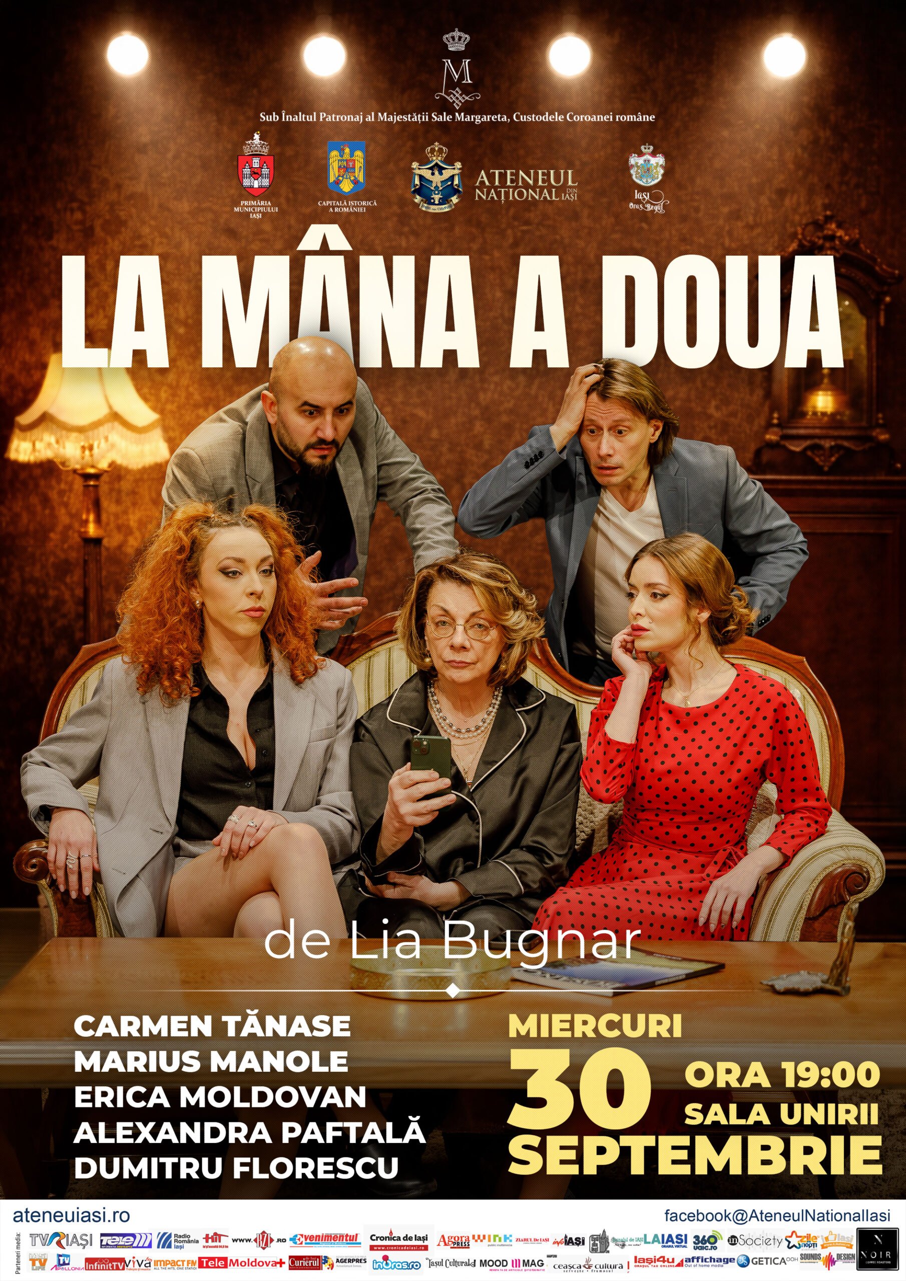 „La mâna a doua” cu Marius Manole și Carmen Tănase, o nouă reprezentație la Sala Unirii, în 30 septembrie