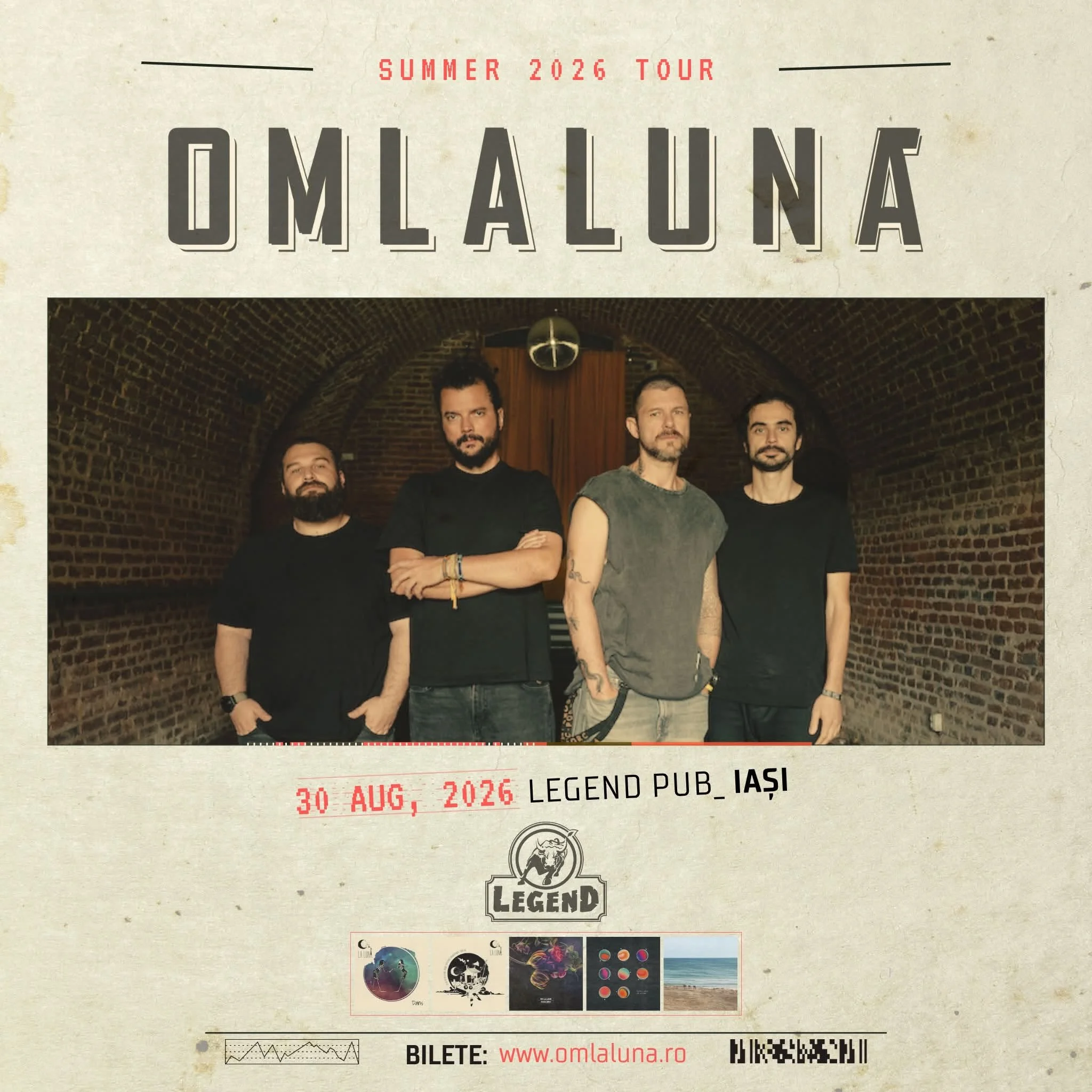 Concert Om la Lună, în 30 august la Legend Pub