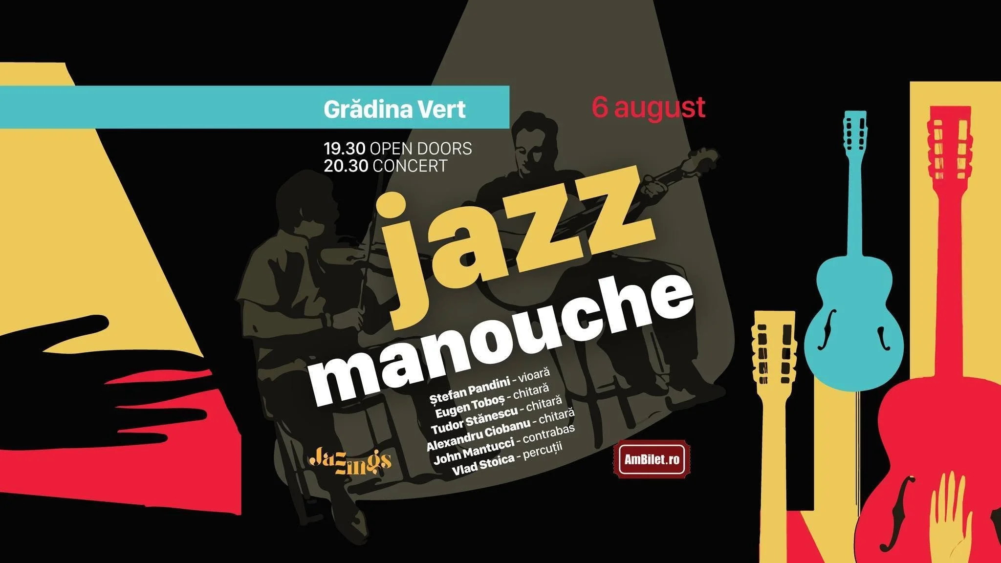Concert Jazz Manouche la Grădina Vert, în 6 august