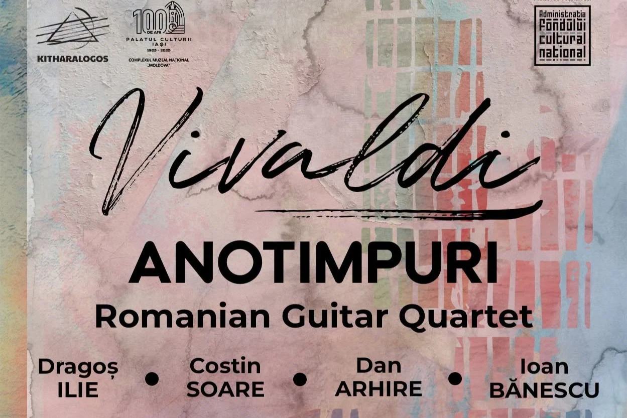 Concert „Anotimpuri” de Vivaldi, susținut de Romanian Guitar Quartet la Palatul Culturii