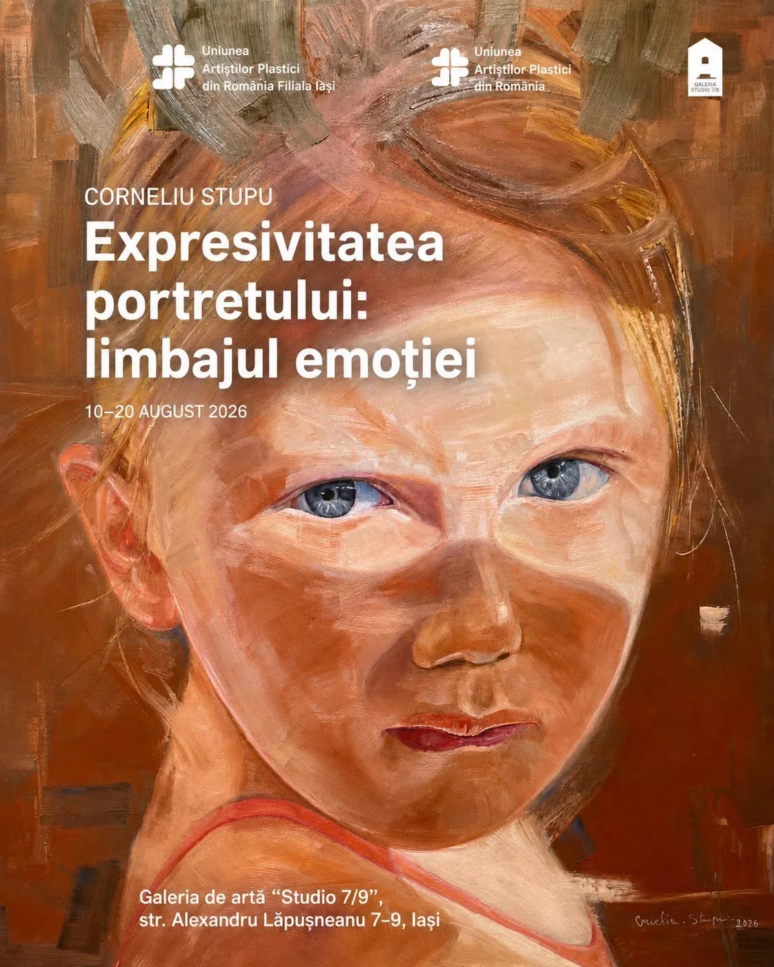 „Expresivitatea portretului: limbajul emoției”, o expoziție de Corneliu Stupu