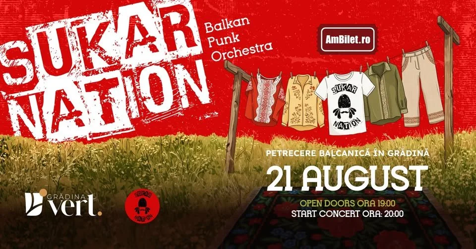 Sukar Nation la Grădina Vert, în 21 august