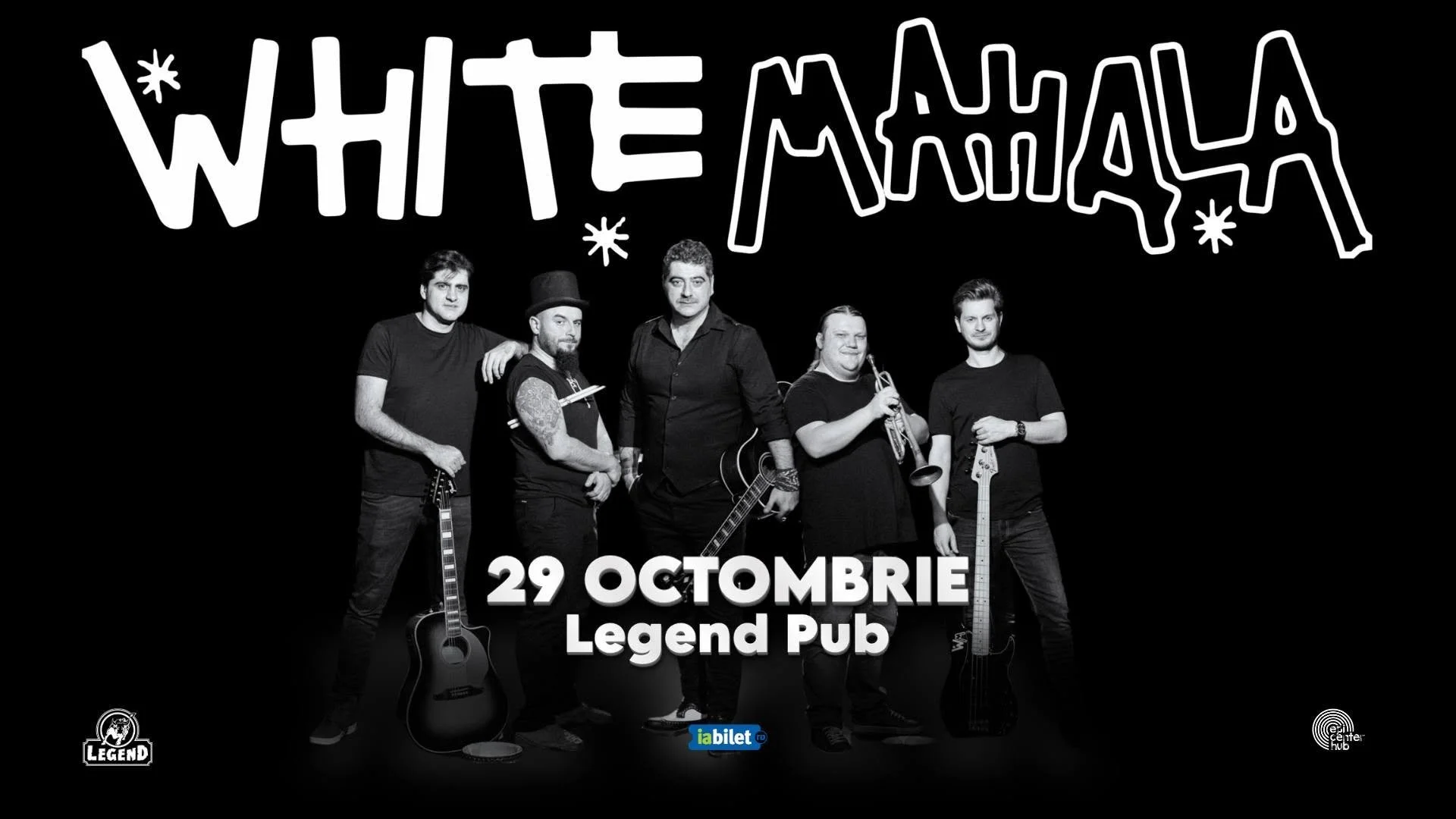 White Mahala în concert la Legend Pub, în 29 octombrie