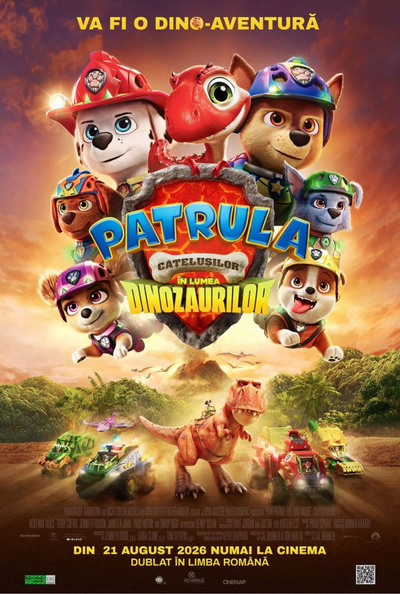 „Patrula cățelușilor: În căutarea dinozaurilor”, în 29 și 30 august, la Cinema Ateneu