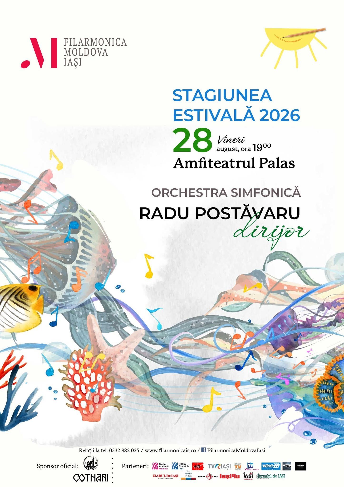 Concert al Filarmonicii „Moldova” Iași la Amfiteatrul Palas - 28 august