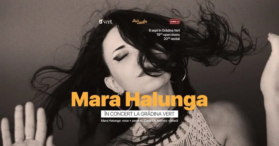 Mara Halunga în concert la Grădina Vert, în 9 septembrie