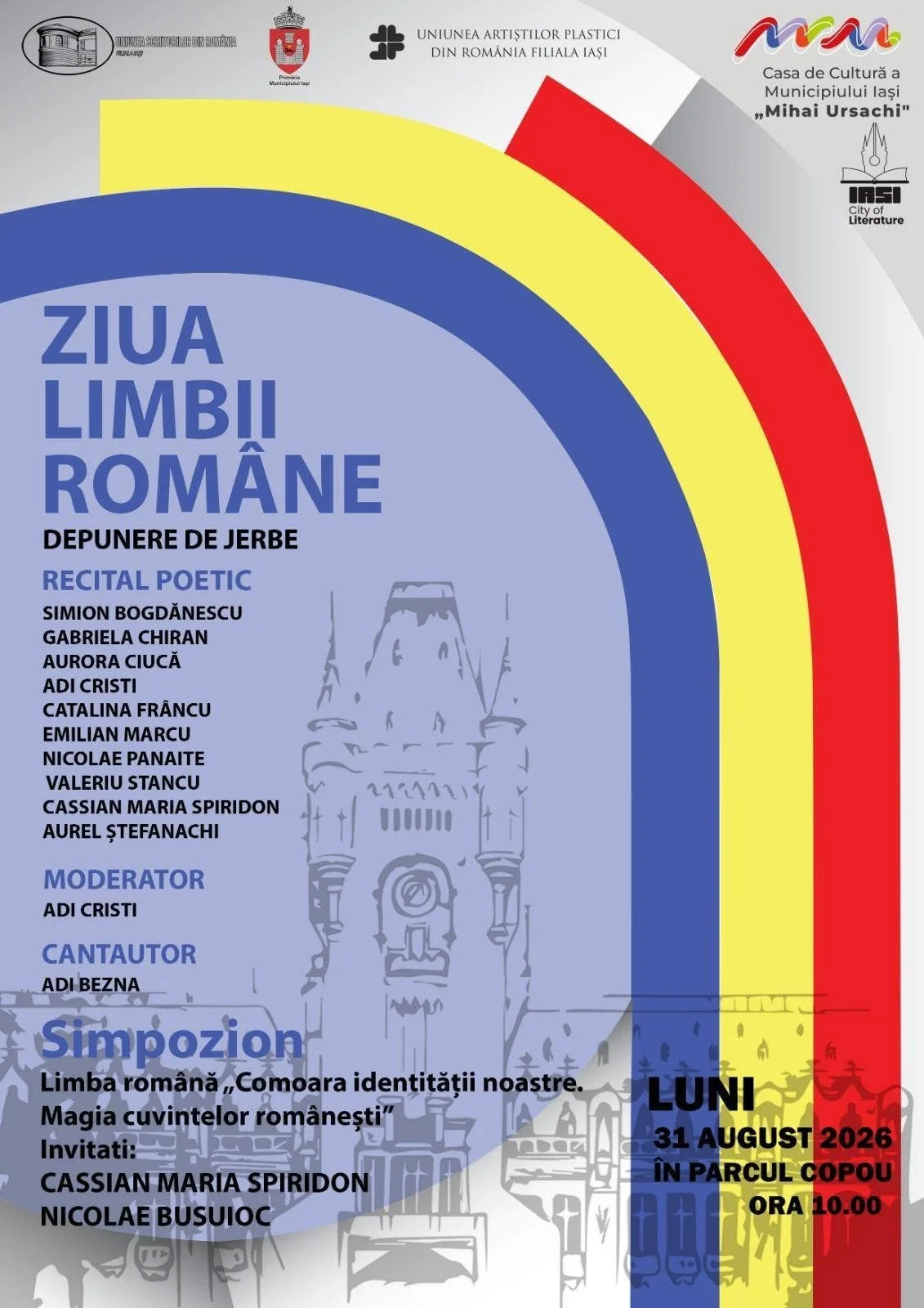 Ziua limbii române, 31 august, sărbătorită în Parcul Copou