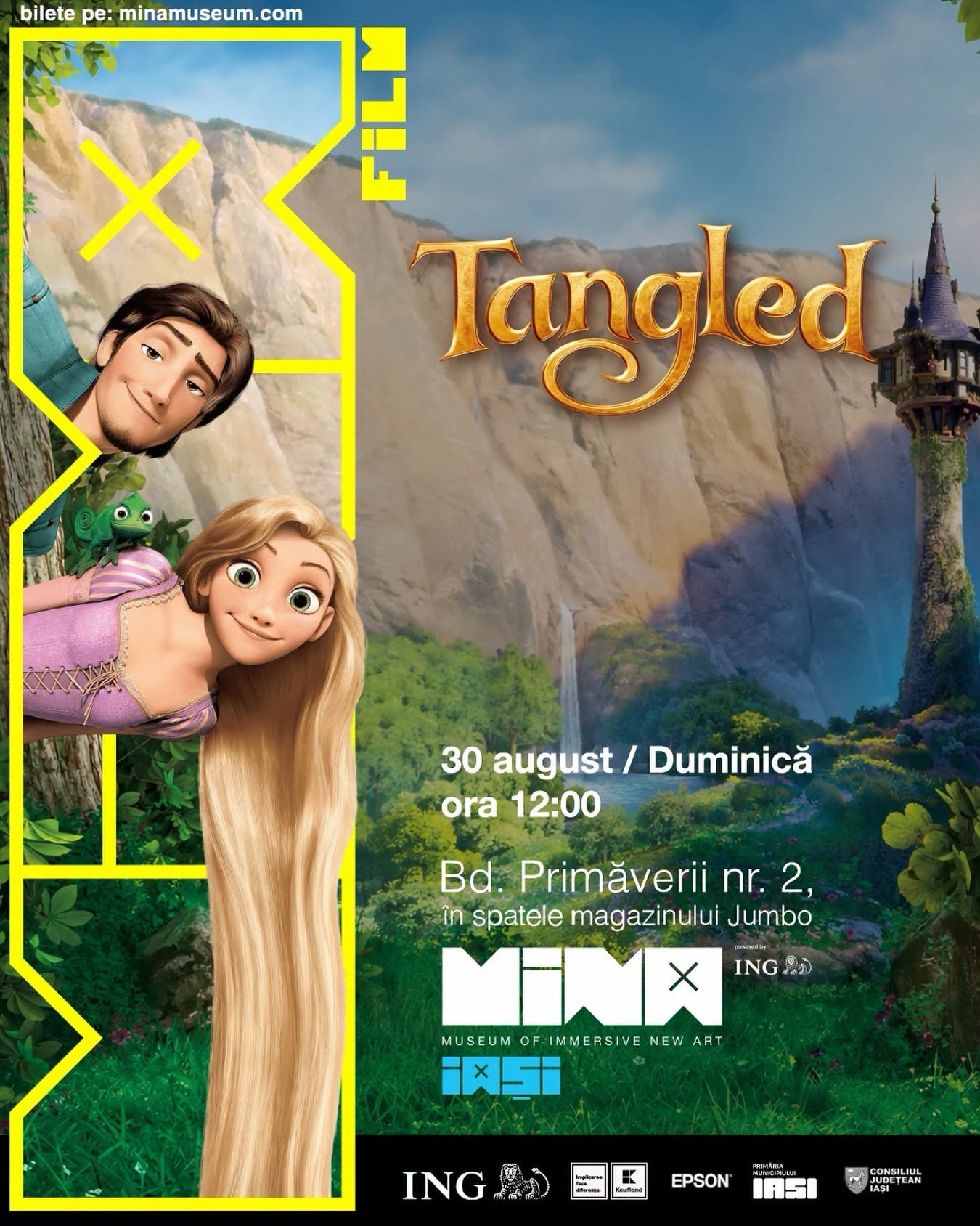 „Tangled”, proiecție de film la MINA Iași, în 30 august 