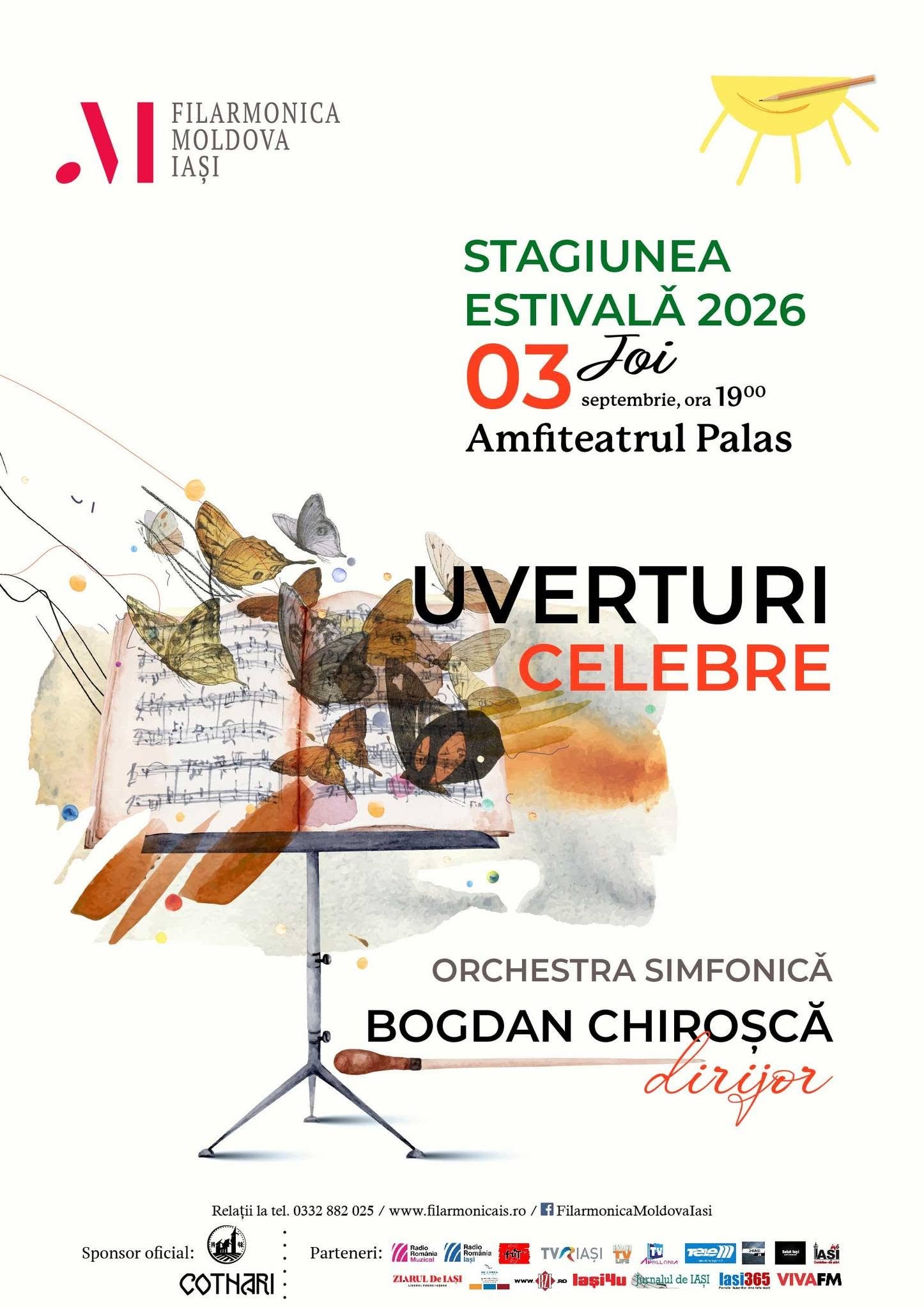 Uverturi celebre - Filarmonica „Moldova Iași” în concert la Amfiteatrul Palas