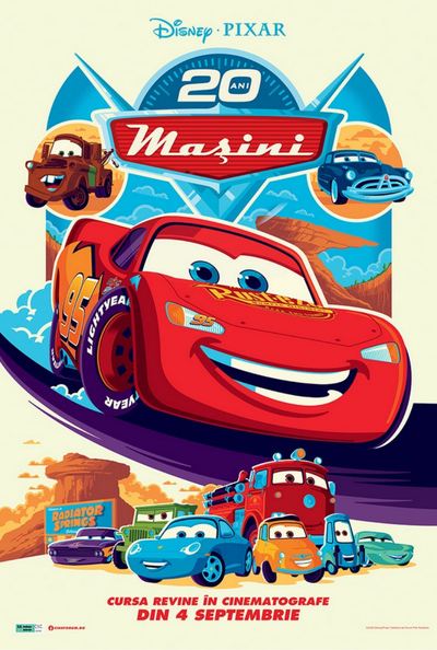 „Mașini/ Cars”, 20 de ani de la lansare, proiecție aniversară