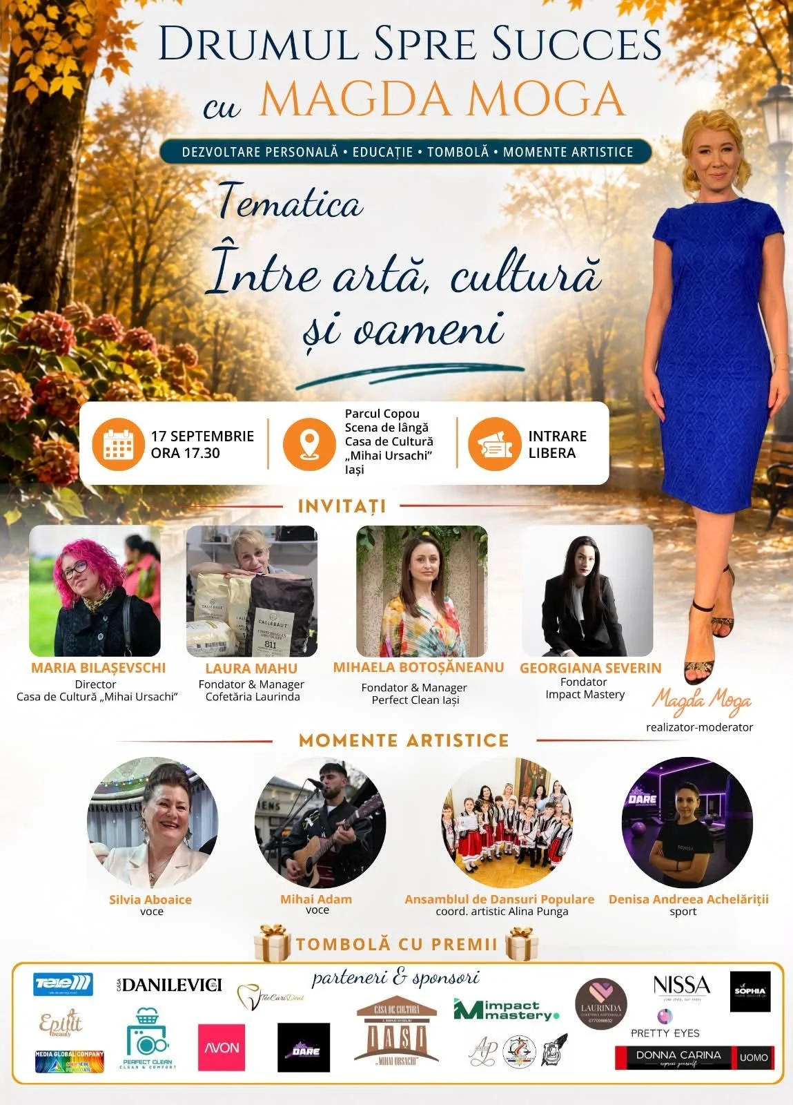 „Drumul spre succes: Între artă, cultură și oameni”, eveniment în Parcul Copou