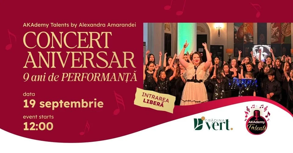 Concert aniversar AKAdemy Talents by Alexandra Amarandei la Grădina Vert