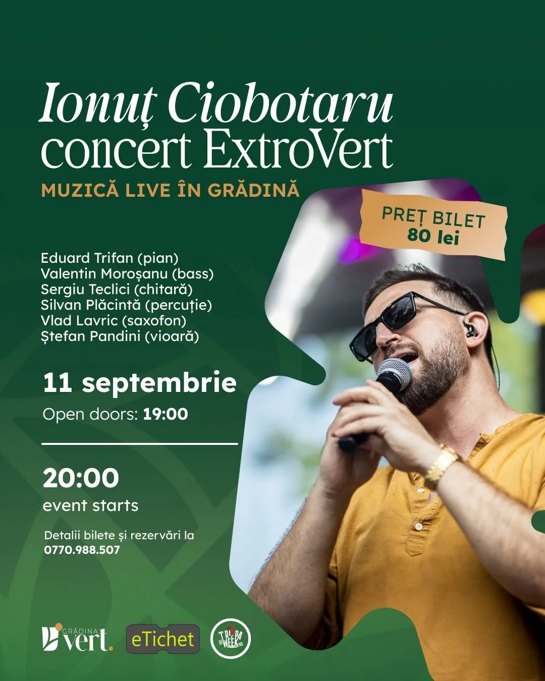 Concert ExtroVert, Ionuț Ciobotaru la Grădina Vert