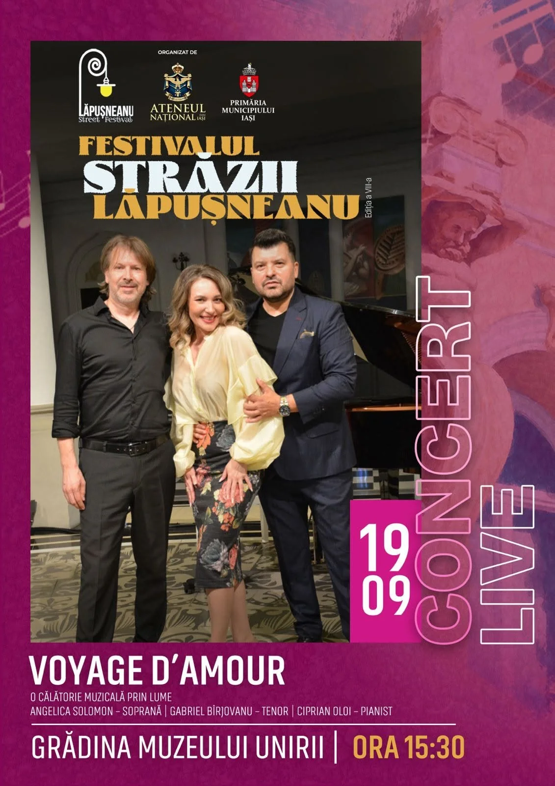 „Voyage d`Amour”, concert live în cadrul Festivalului Străzii Lăpușneanu
