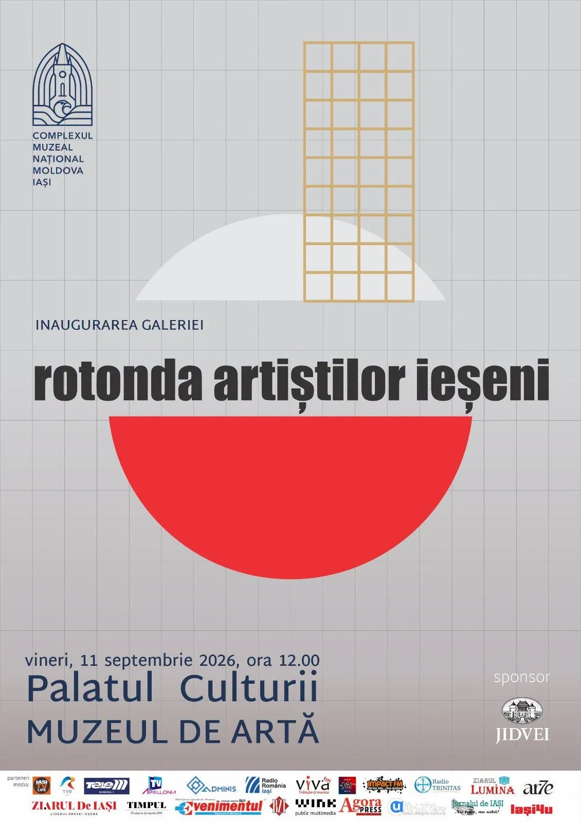 Inaugurarea galeriei „Rotonda artiștilor ieșeni” de la Palatul Culturii, în 11 septembrie